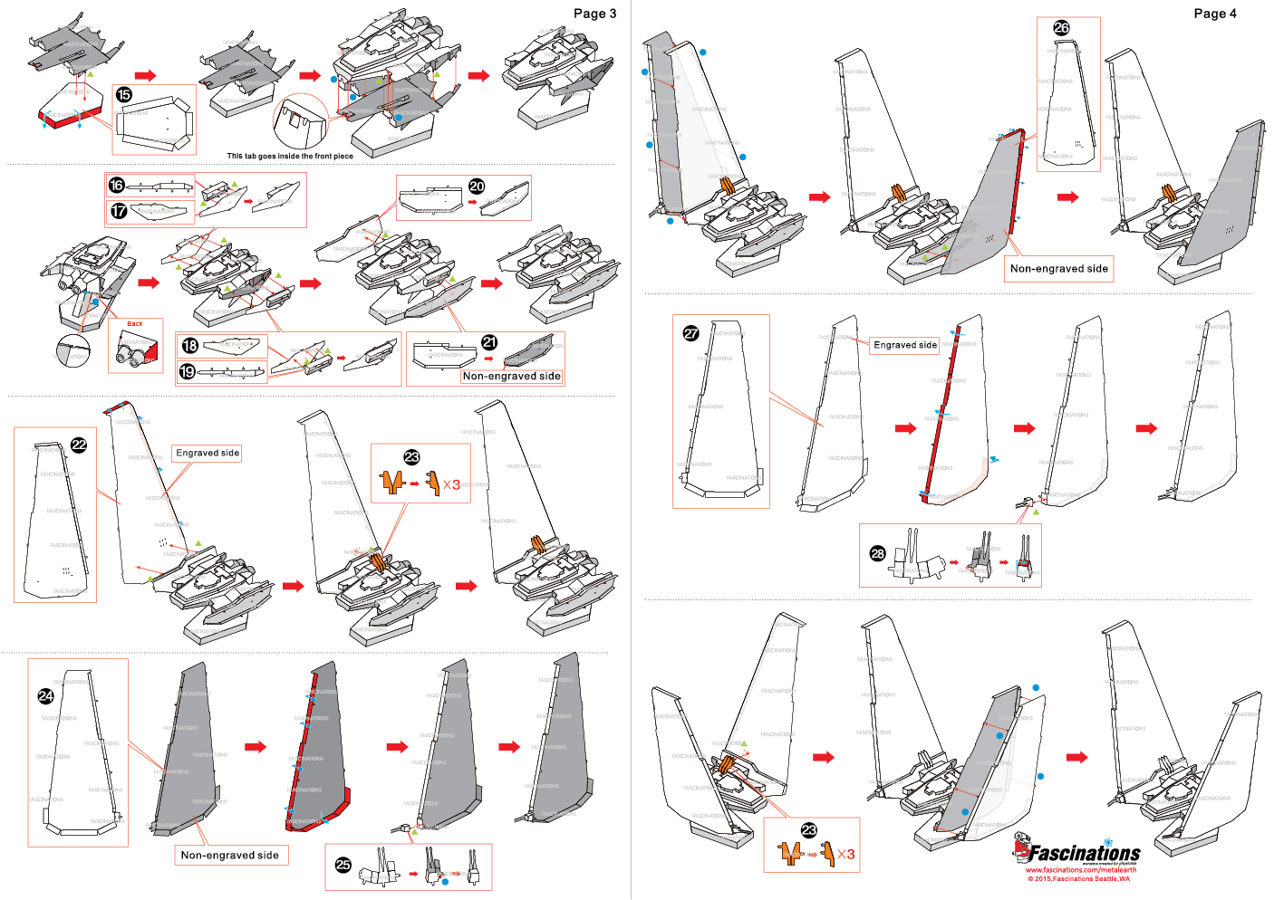 Kylo Ren's Command Shuttle Model - Star Wars โมเดลโลหะ DIY