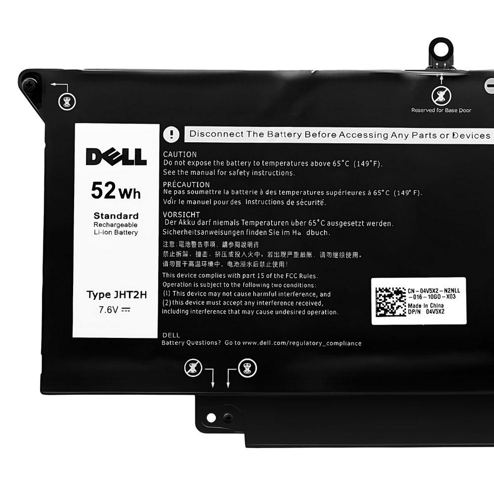 Battery Dell Latitude 7310, 7310 2-in-1, 4-Cell, 52Wh, แบตเตอรี่ Dell JHT2H ของแท้รับประกันศูนย์ Dell Thailand ราคาไม่แพง