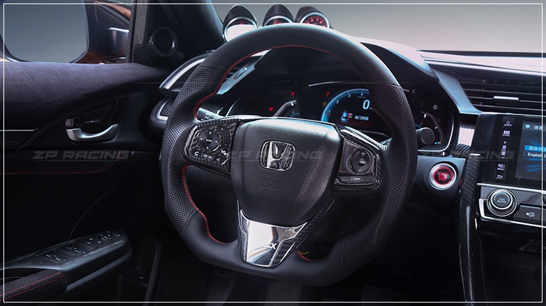 คิ้วแต่งพวงมาลัย 3 ชิ้น CIVIC FC ปี 2016-2022