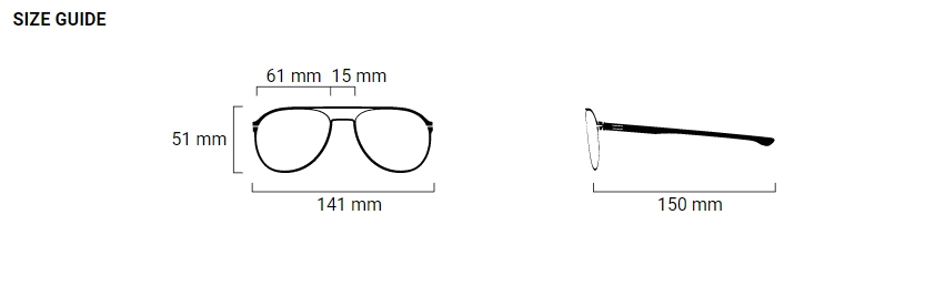 แว่นกันแดด ic berlin Karakaze สี Black 61-24-150