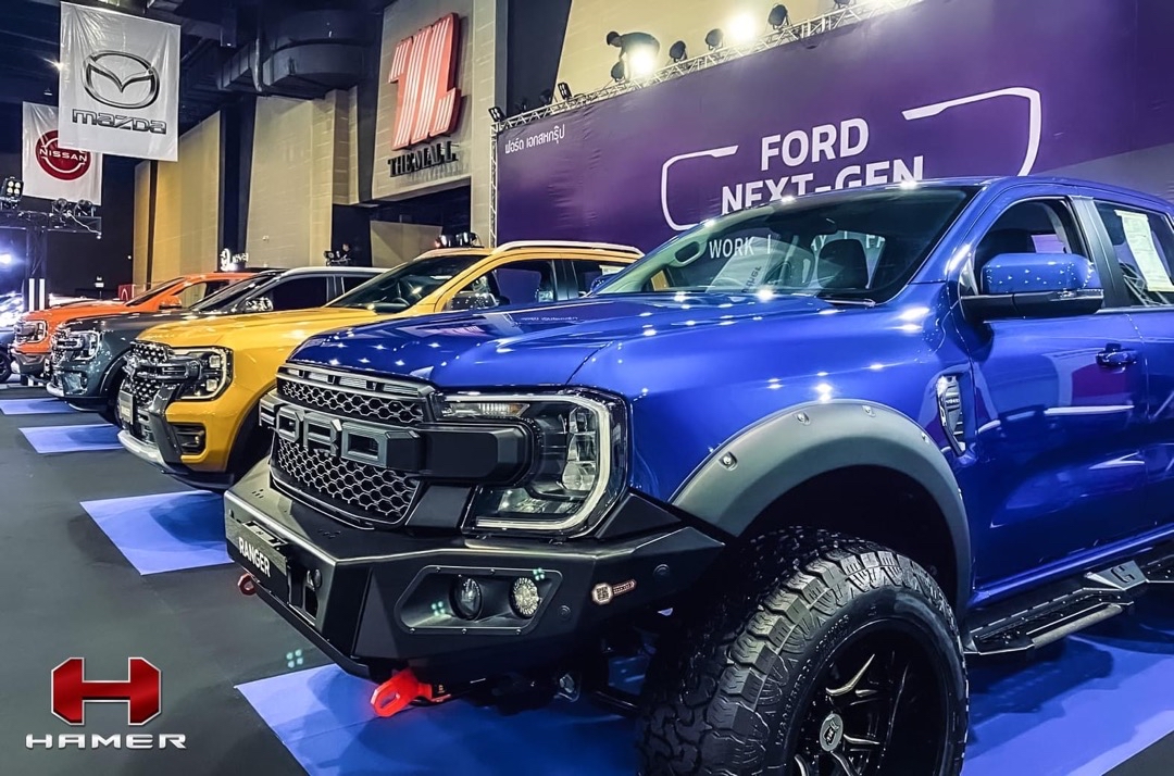 กันชนหน้า กันชนเหล็ก Next Gen Ranger 2022 ฟอร์ดเรนเจอร์ รุ่น HAMER KING SERIES FRONT BULL BAR