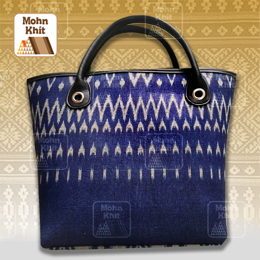 กระเป๋าขาวม้า,กระเป๋าผ้าขิด กระเป๋าถือ กระเป๋าหิ้ว 11x32x32 Cm//Khit Bag, Tote Bag, Tote Bag 11x32x32 Cm