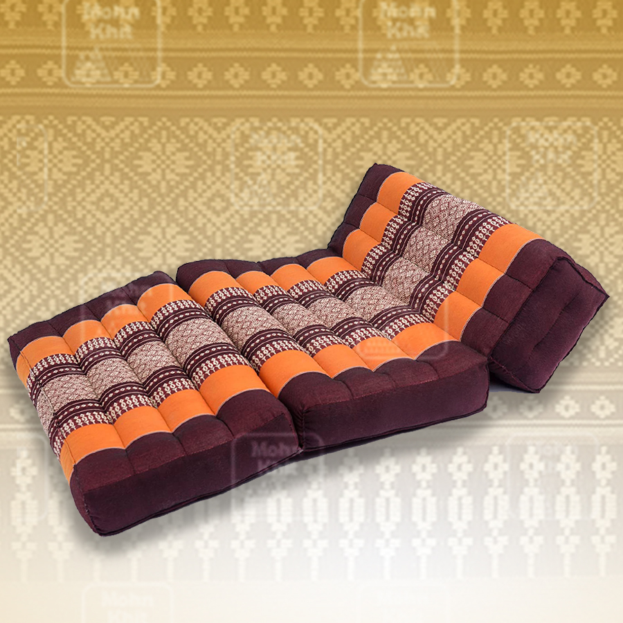 เบาะหมอนขิด 3 พับ,เบาะนั่งสมาธิพับได้ 54x76x12cm //Foldable Meditation Floor Seat 2 in 1 Set Meditation Pillow