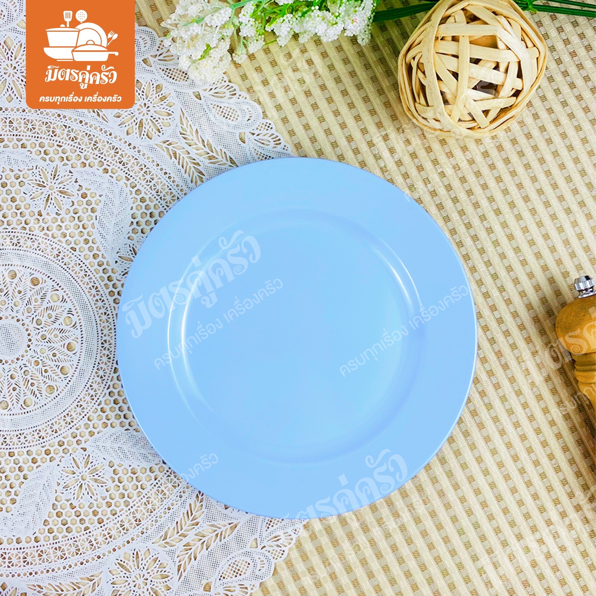 จานกลมตื้น Unica P909-8 (ขนาด 8 นิ้ว)