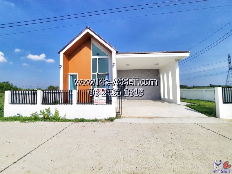 ขายบ้านเดี่ยวสไตล์นอร์ดิก ย่าน เลียบคลองชลประทาน ทุ่งบัว กำแพงแสน นครปฐม : ใกล้มหาวิทยาลัยเกษตรศาสตร์ กำแพงแสน : 1 ชั้น 54.4 ตร.วา