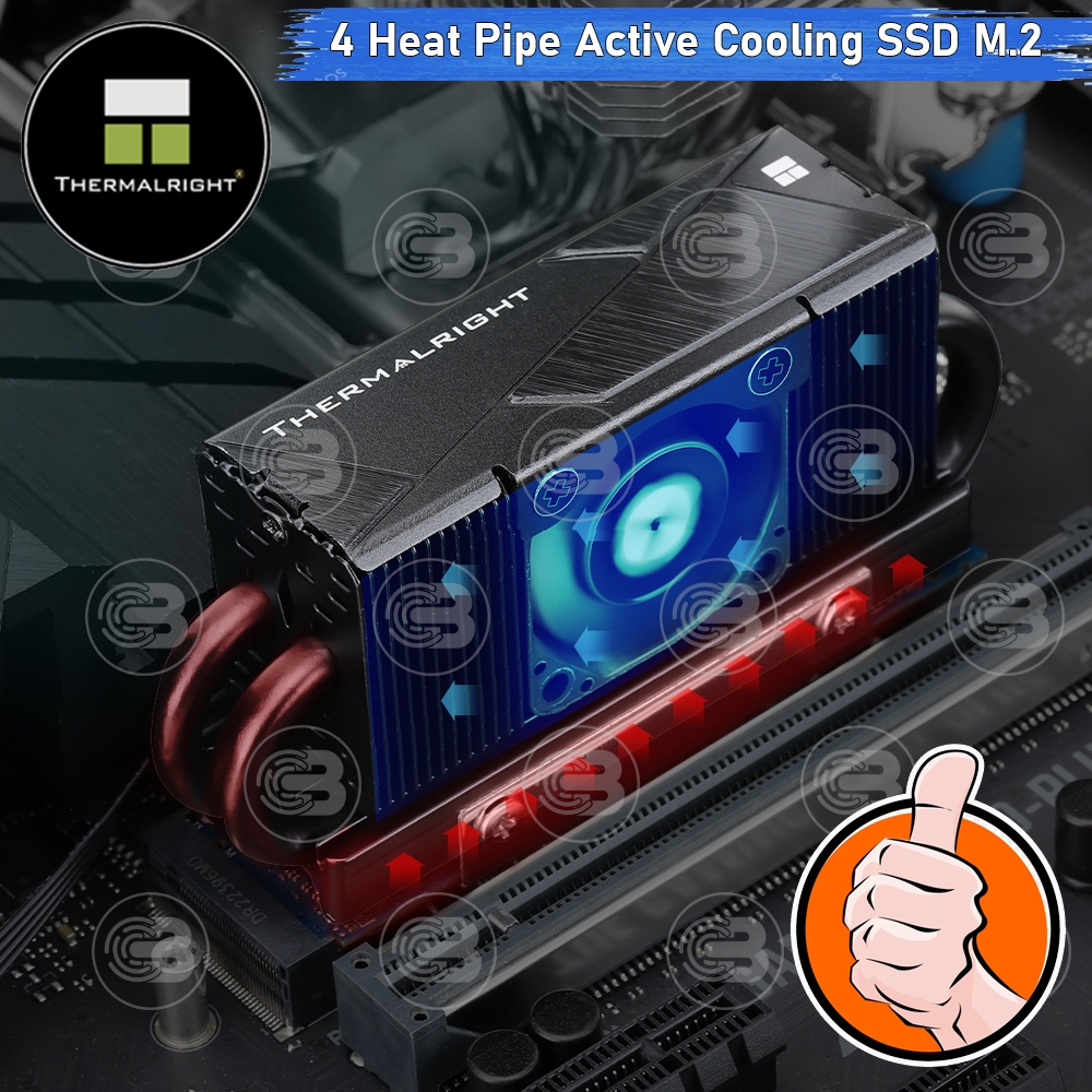 [CoolBlasterThai] Thermalright HR-10 2280 PRO BLACK SSD M.2 COOLING KIT With Heatpipe