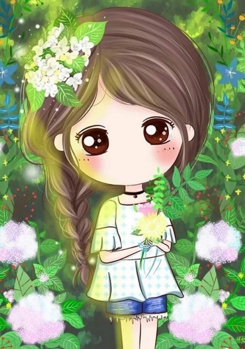 ชุดปักครอสติช ลายสาวน้อย ( งานปักเต็มลาย ) ขนาด 51*68 ซม.ผ้าครอสติช 11CTพิมพ์ลายปักเต็มลายผ้า ไหมคอตตอน 44 สี ผังลาย เข็ม
