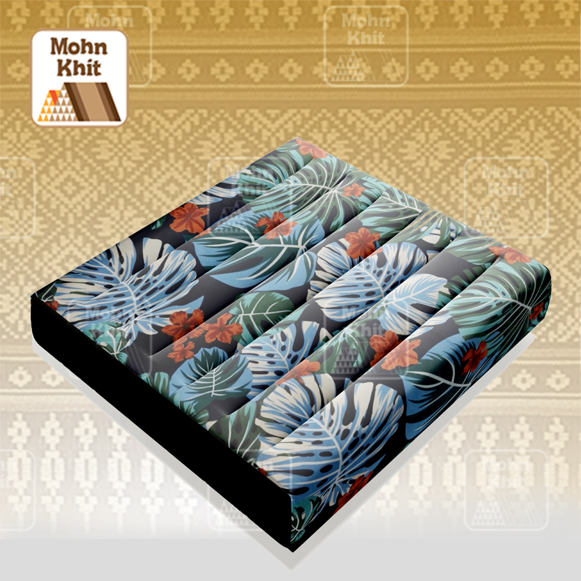 เบาะนั่งลายฮาวาย 50x50x5 Cm ,Large special maditation mattresses Cushions Khit Pillow Small Kapok100%