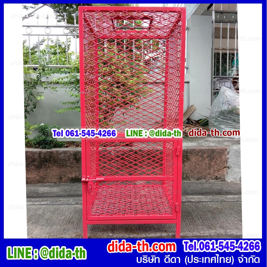 ตะแกรงทิ้งขยะขนาดใหญ่แบบมีประตู