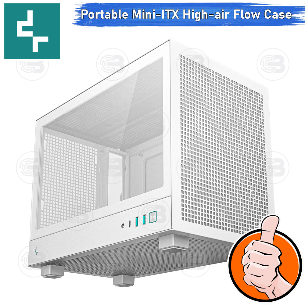 [CoolBlasterThai] DEEPCOOL CH160 WHITE Mini-ITX High-Airflow PC Case ประกัน 1 ปี