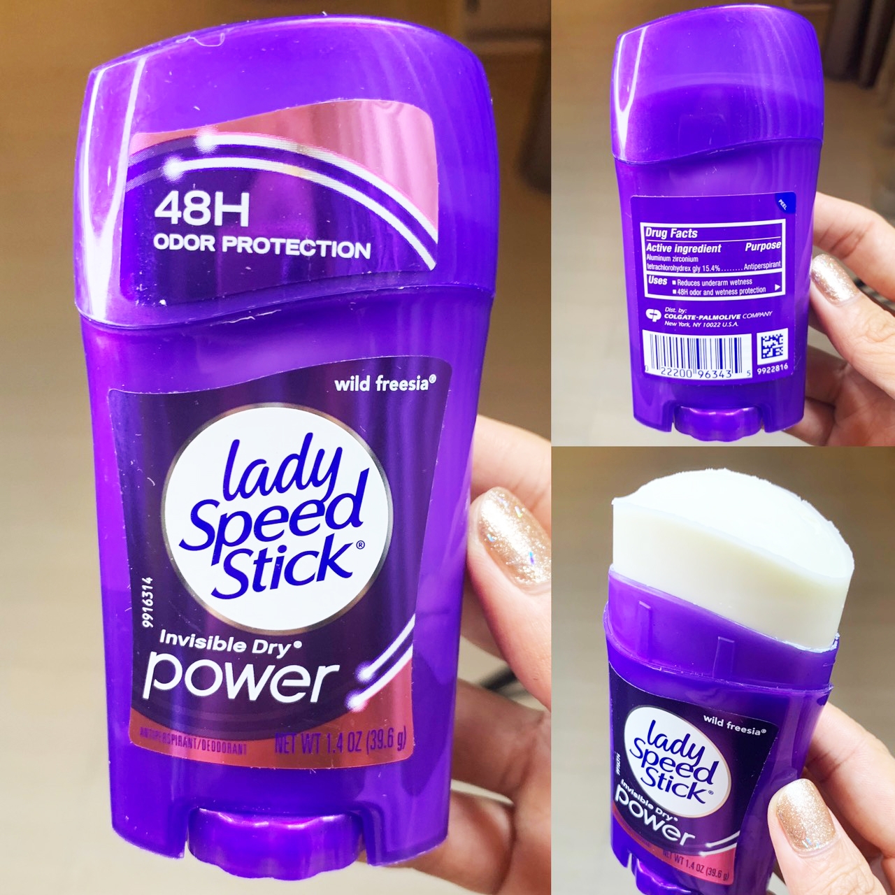 Lady Speed Stick 39.6g. กลิ่น Wild Freesia โรลออนระงับกลิ่นกาย เลดี้สปีด