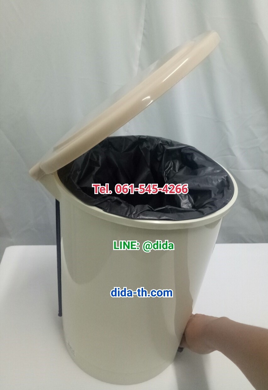 ถังขยะเท้าเหยียบ พลาสติก ทรงกลม 12 ลิตร