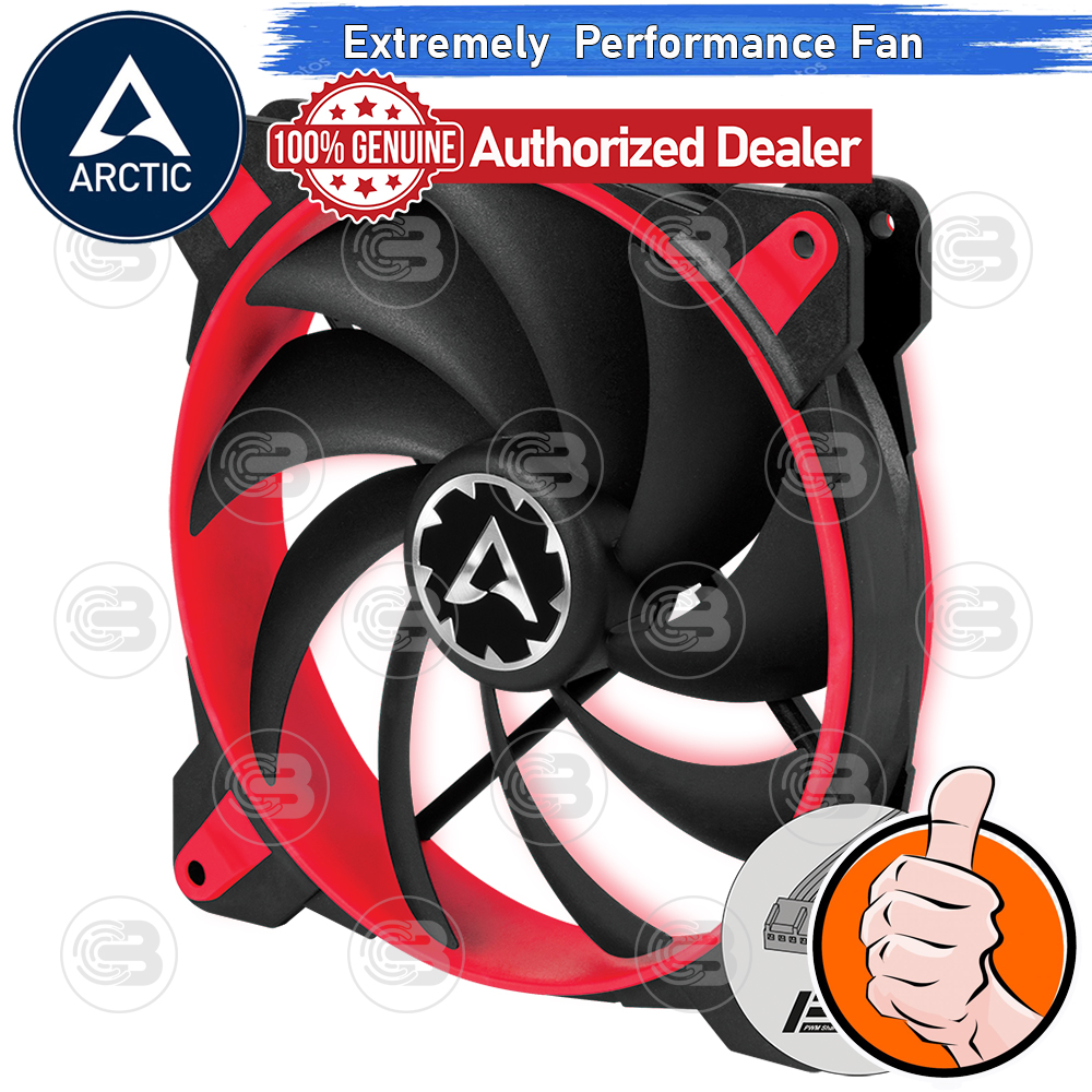 [CoolBlasterThai] ARCTIC BioniX F140 Red Gaming Fan with PWM PST (size 140 mm.) PC Fan Case ประกัน 10 ปี