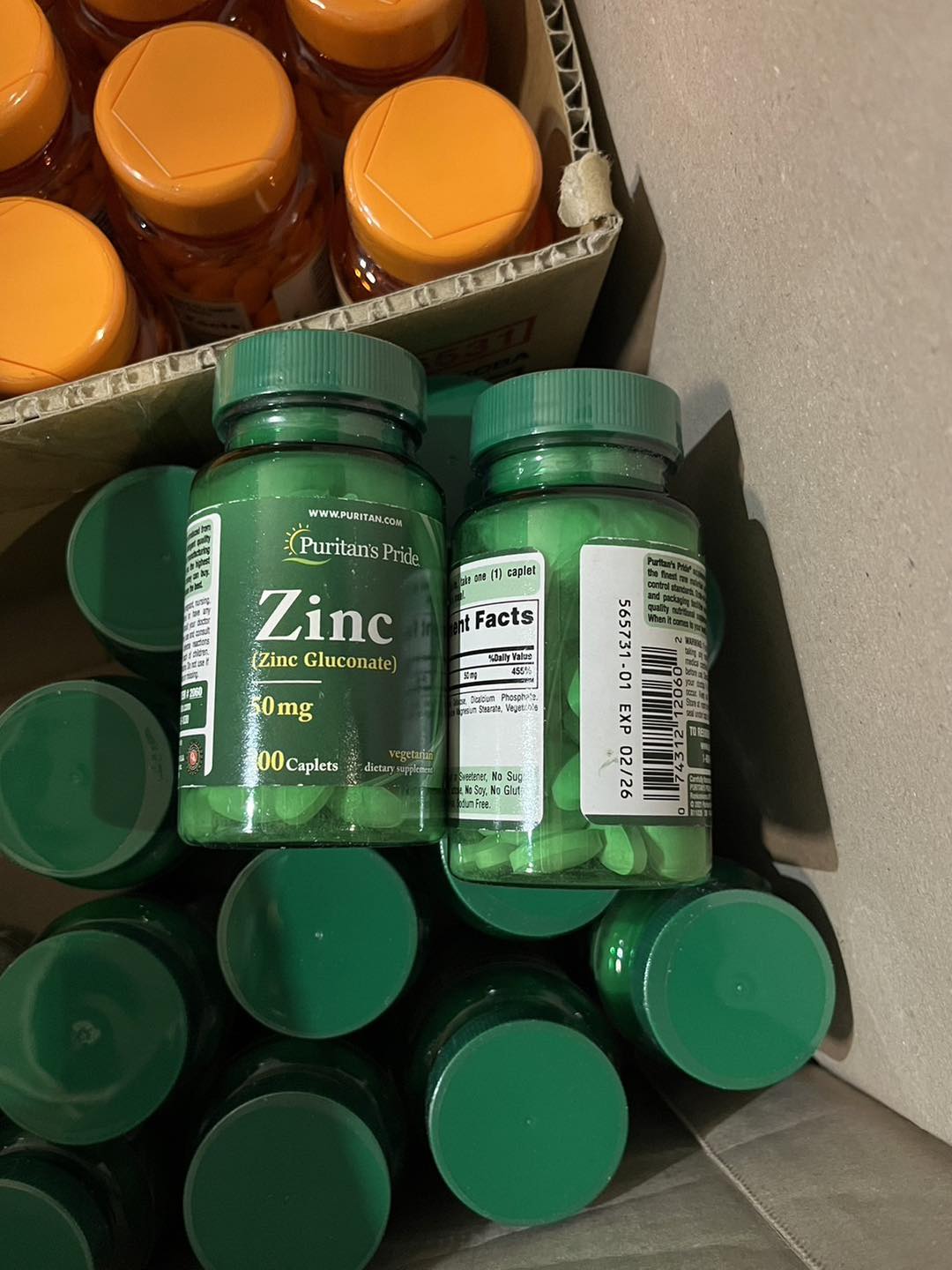 Puritan's Pride Zinc (Zinc Gluconate) 50 mg. 100tablets