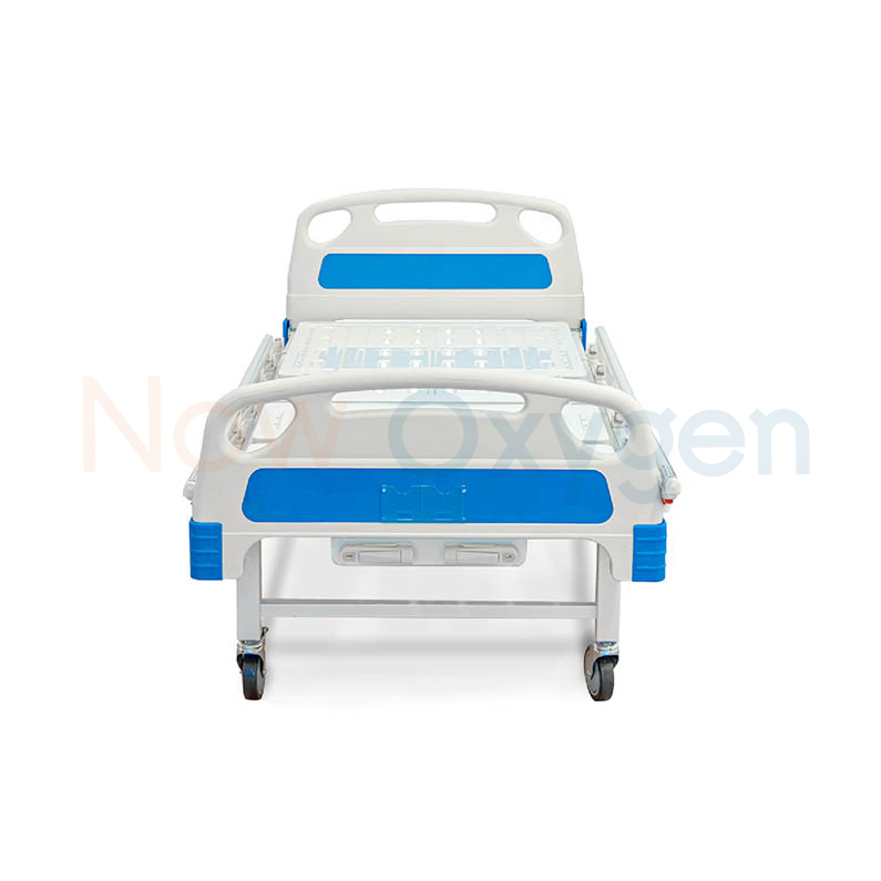 เตียงผู้ป่วย 2 ฟังก์ชั่น แบบมือหมุน (Manual) ปรับพนังพิงหลัง และปรับงอเข่า (ปรับความสูง-ต่ำไม่ได้) รับประกันศูนย์ไทย 6 ปี