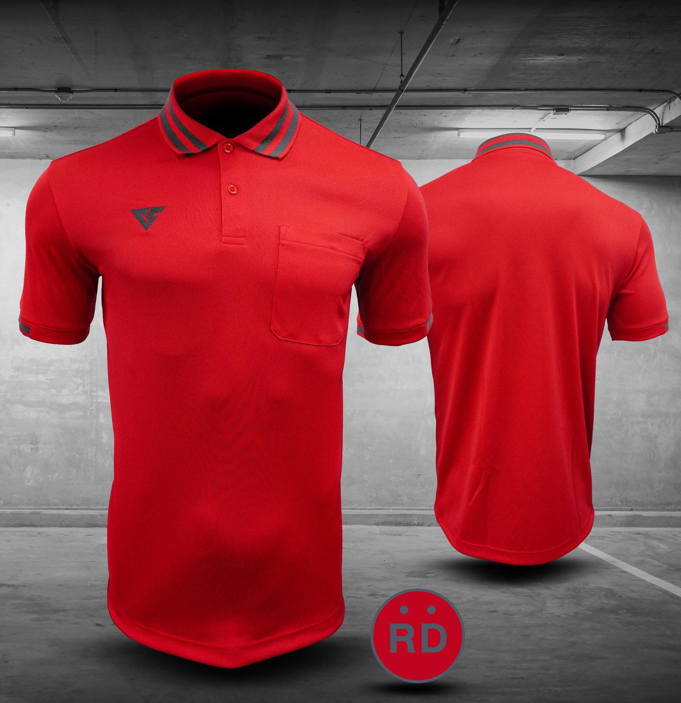 VERSUS VA6604 POLO SPORT เสื้อกีฬา เวอร์ซุส เสื้อโปโลสปอร์ต สีแดง