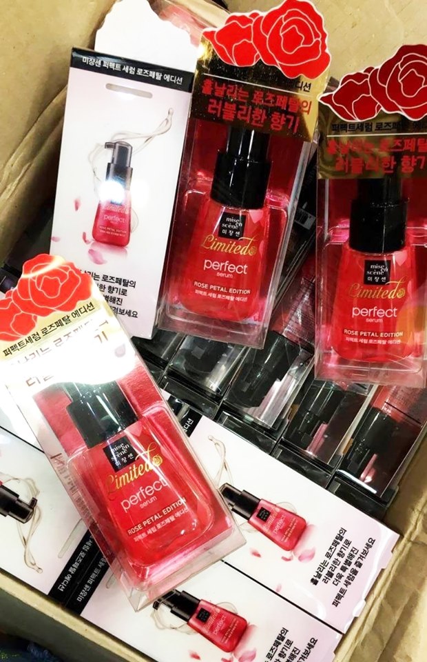 Mise En Scene Perfect Hair Serum Rose Edition 70ml. เซรั่มบำรุงผม กลิ่นกุหลาบ ลิมิเต็ด