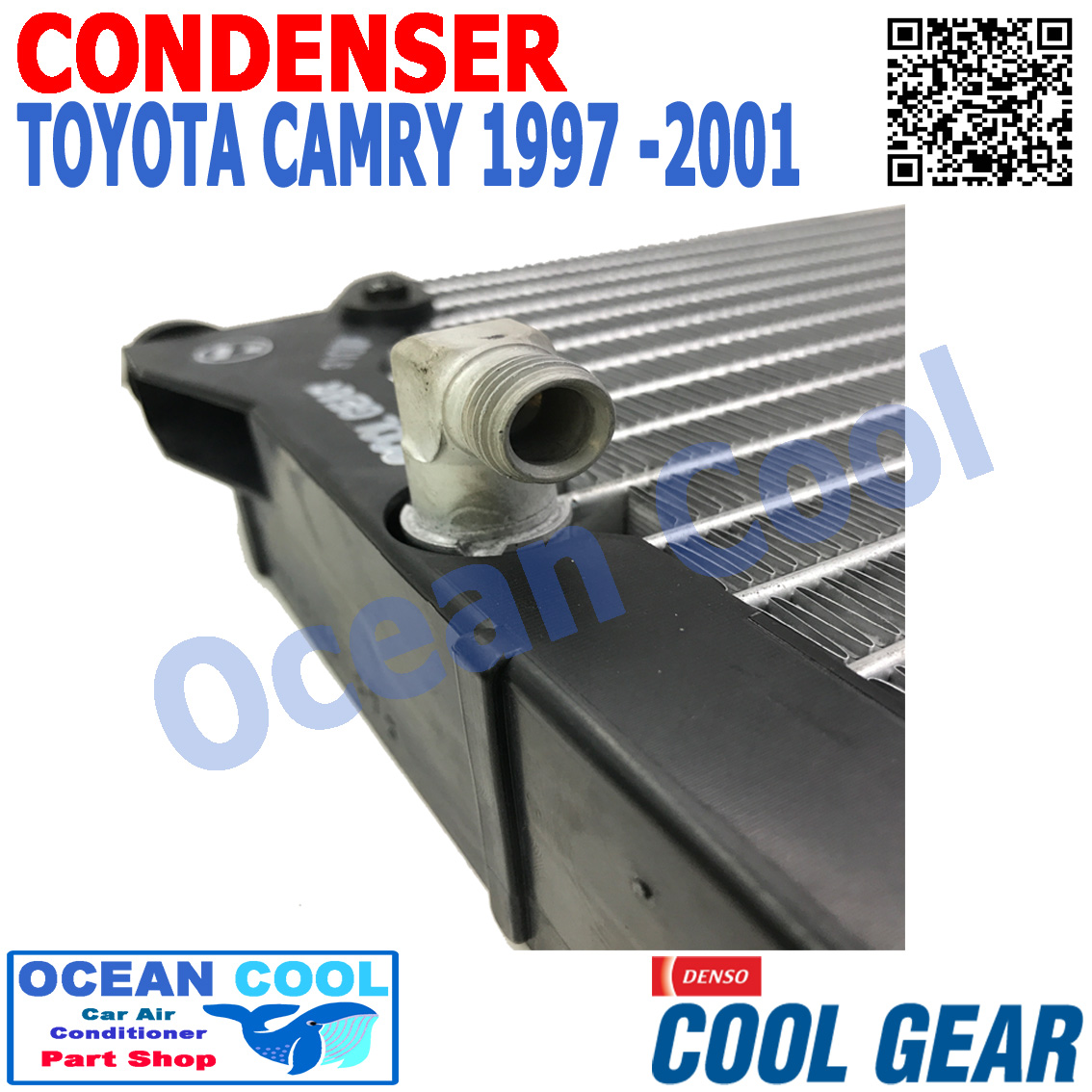 แผงแอร์ โตโยต้า แคมรี่ 1997 - 2002 รหัสสินค้า TG446700-84404W DENSO COOL GEAR CD0053 CONDENSER TOYOTA CAMRY 1997 1998 1999 2000 2001 2002 คัมรี่ แคมรี่ คัมรี รังผึ้งแอร์ แผงรังผึ้ง แผงคอยล์ร้อน คอนเดนเซอร์ อะไหล่ แอร์ รถยนต์