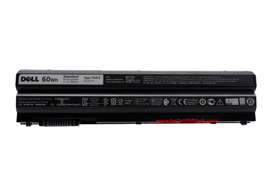Battery DELL Latitude E6520 60Whr T54FJ แบตเตอรี่โน๊ตบุ๊ค DELL Latitude E6520 แบตแท้ ตรงรุ่น ตรงสเปค รับประกันศูนย์ Dell Thailand ราคา พิเศษ