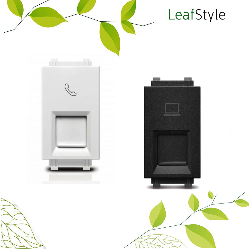 เต้ารับโทรศัพท์ RJ11 ฟิลิปส์ รุ่นลีฟ LeafStyle 1M RJ11 Telephone Socket PHILIPS