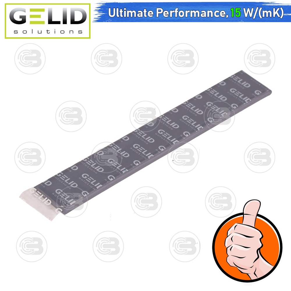 [CoolBlasterThai] GELID GP-ULTIMATE Thermal Pad (1 PCS) 120x20x3.0 mm./15.0 W/mK (TP-GP04-R-E)