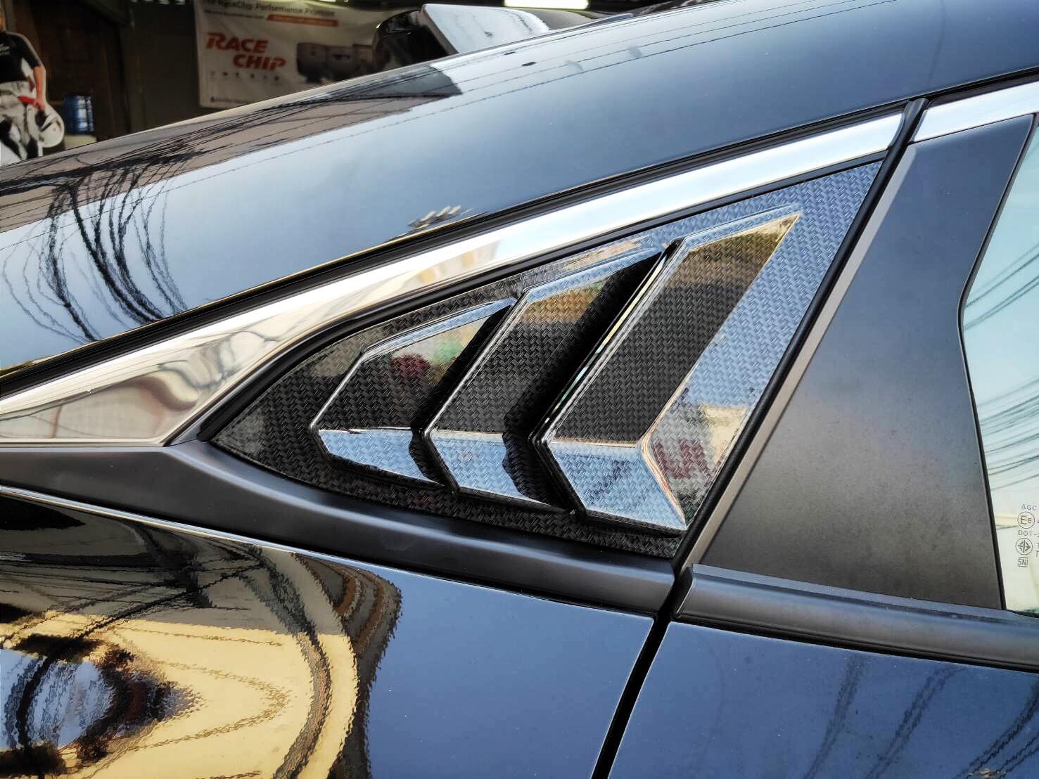 ครอบช่องกระจกหลัง CIVIC FC MUSTANG Style ตรงรุ่น รับประกัน 1 ปี ปี 2016-2022