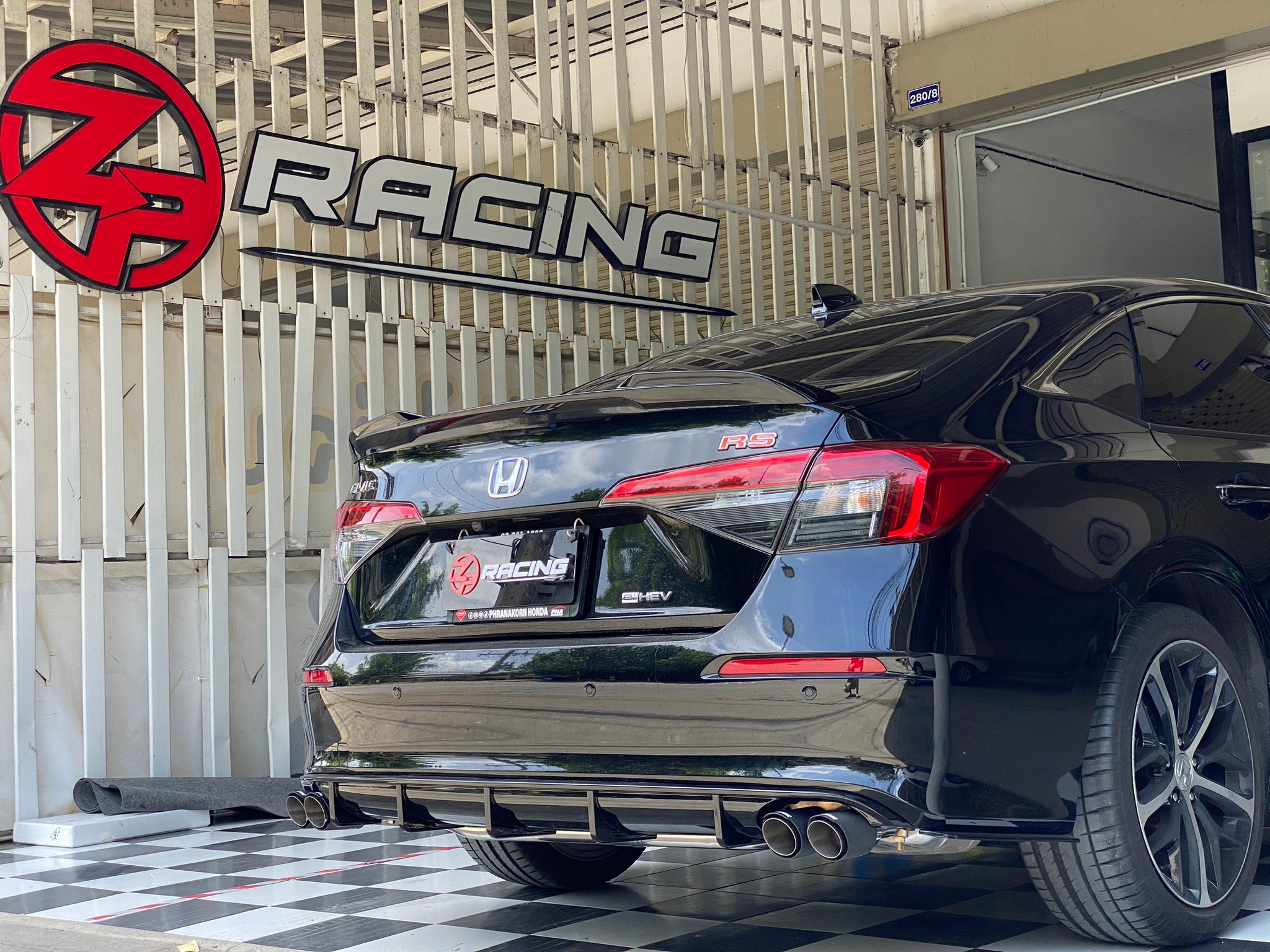 ชุดลิ้นหลัง ดิฟฟิวเซอร์ Civic FE 2022 พร้อมชุดท่อคู่