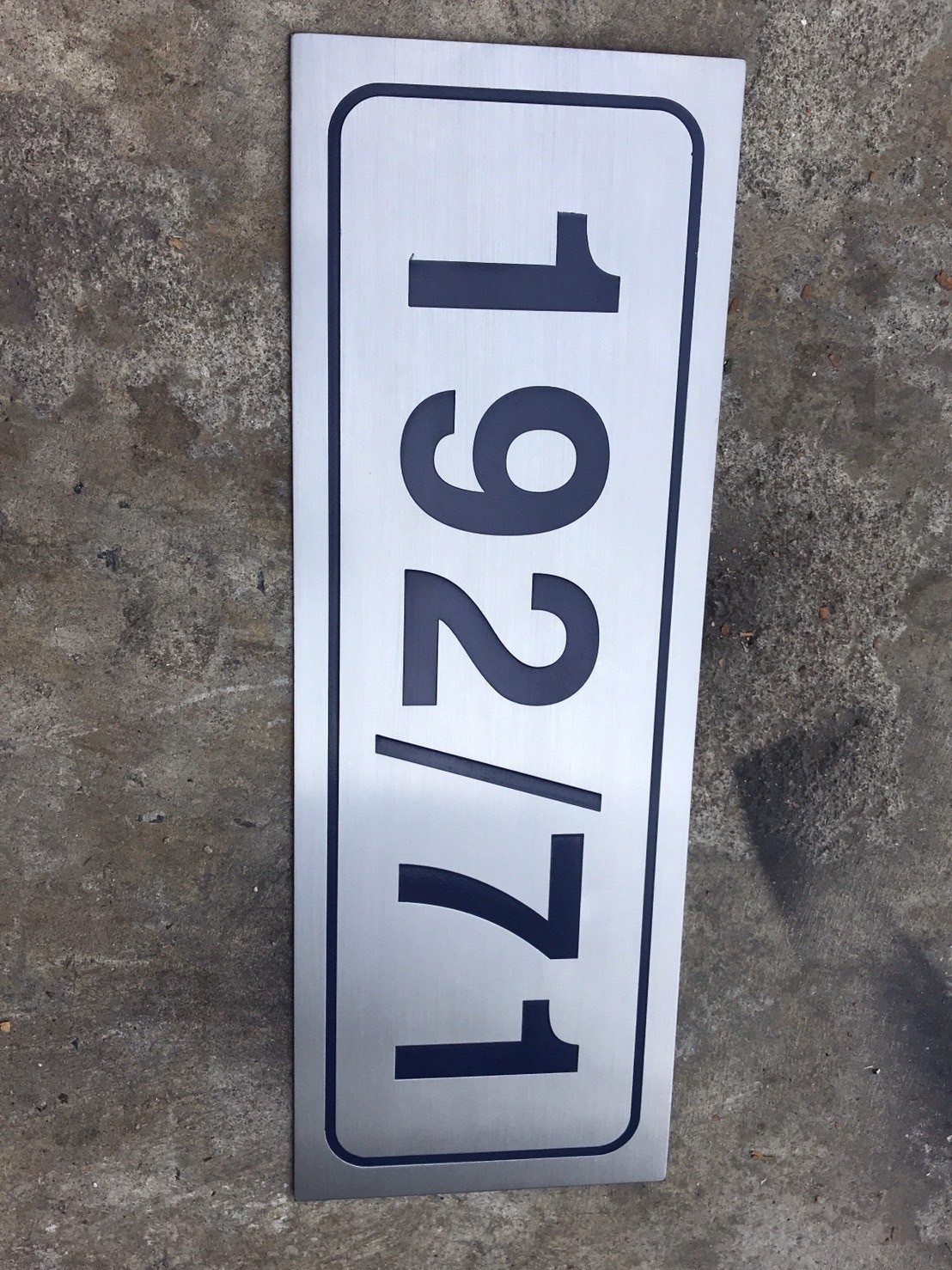 ป้ายเลขที่บ้าน แผ่นเรียบกัดกรด