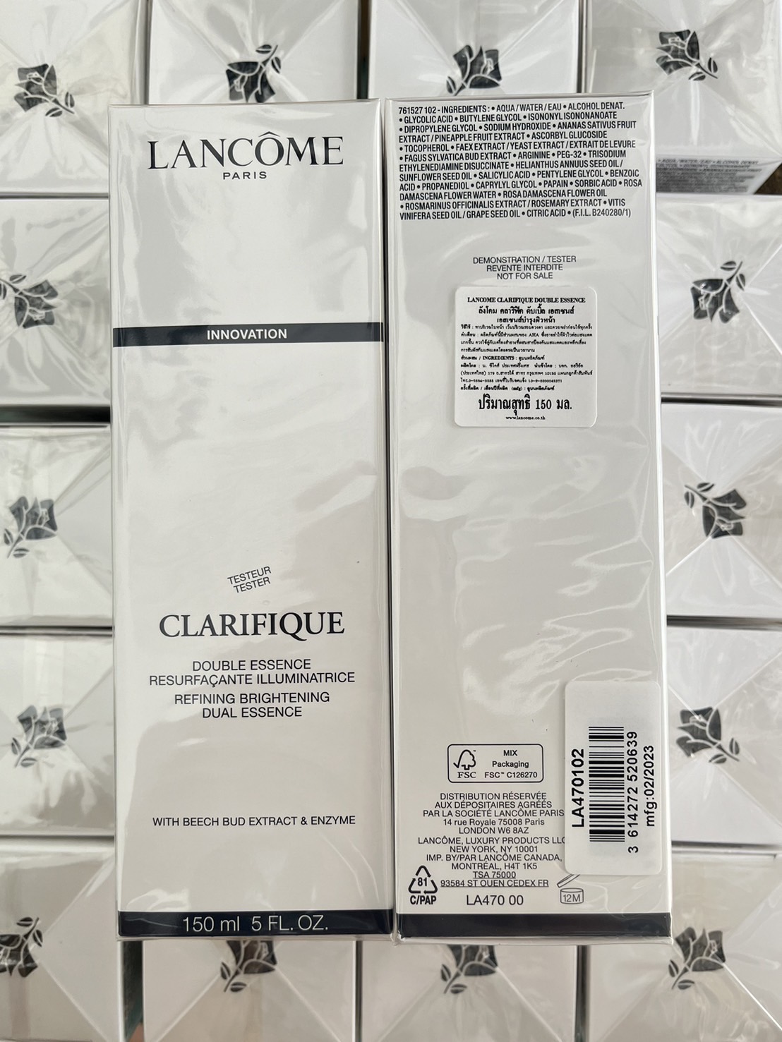 Lancome Clarifique Double Essence 150ml. กล่องเทสเตอร์ เอสเซนส์สูตรน้ำและน้ำมันในหนึ่งเดียว