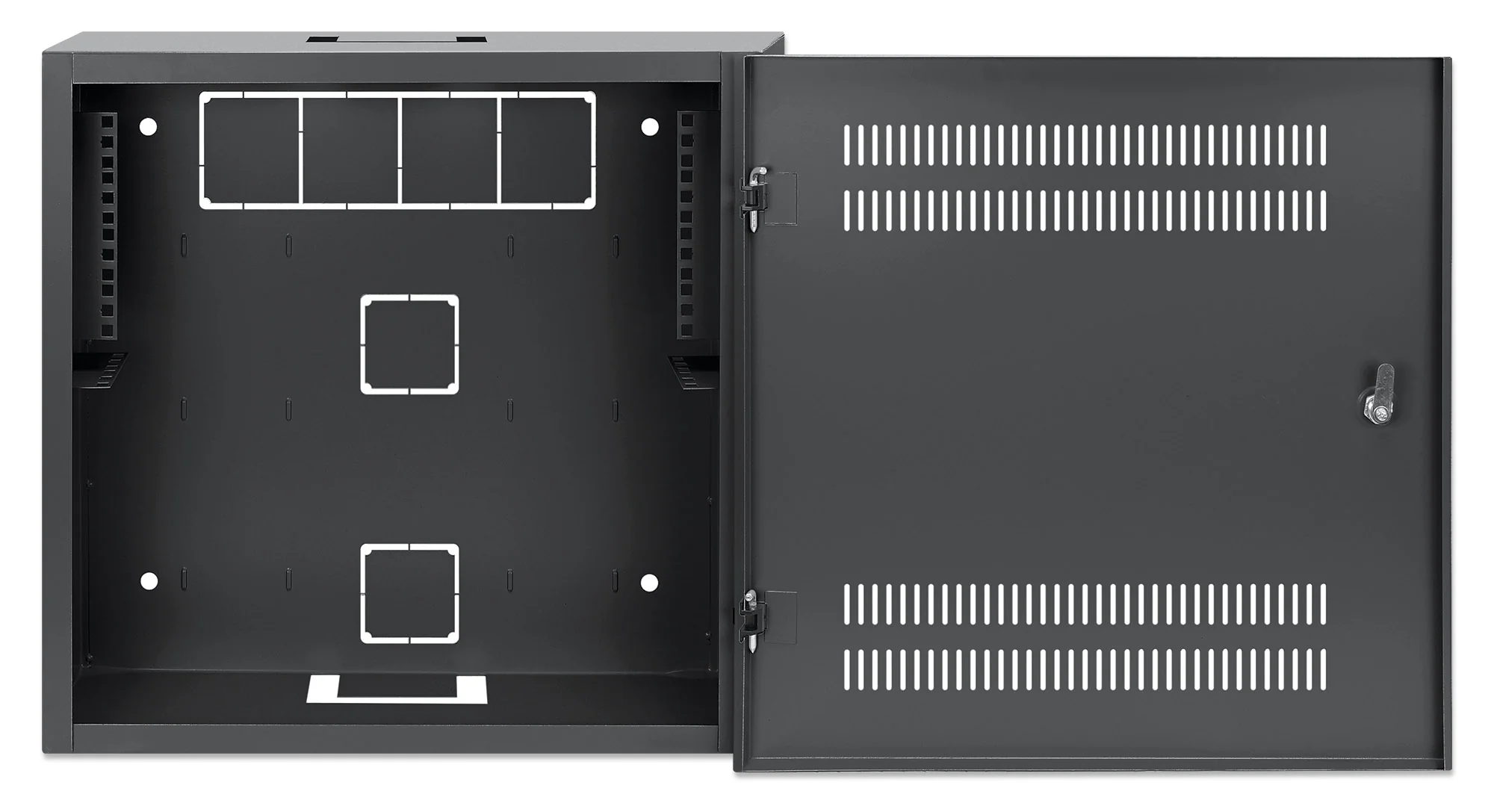MHT-713689 ตู้แร็คติดผนังทรงบางขนาด 19 นิ้ว พร้อมรางยึดแนวนอน 4U และแนวตั้ง 2U (Products USA)