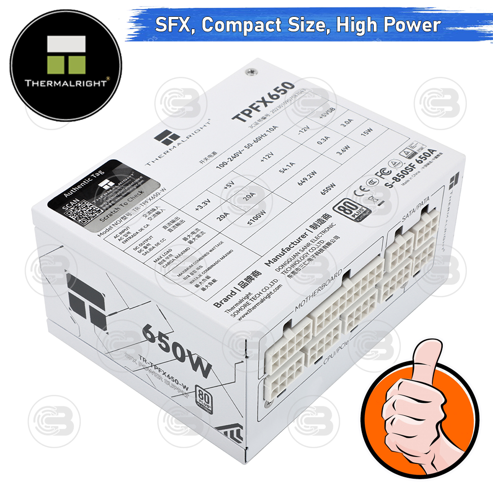 [CoolBlasterThai] Thermalright SFX Power Supply 650W 80 Plus Platinum Embossed Full Modular (TPFX 650-W) ประกัน 7 ปี