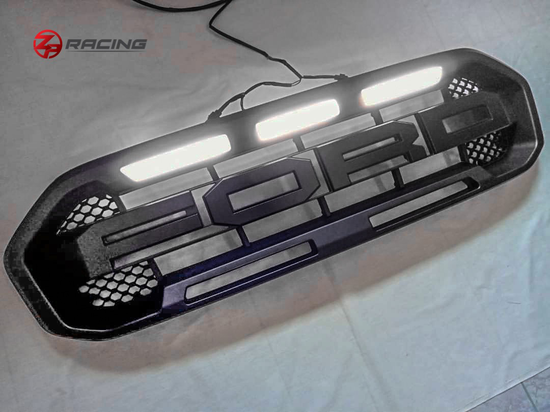 กระจังหน้าฟอร์ดเรนเจอร์ Ford Ranger Raptor Style มีไฟ LED สำหรับรุ่น XL, XL+, XLT, FX4