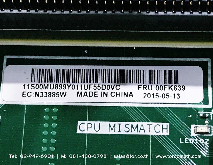 IBM/Lenovo 00MU899 00FK639 [TorCompTH Thailand - ขาย จำหน่าย ราคา] IBM Lenovo 5462-AC1 x3650 M5 System Board V3