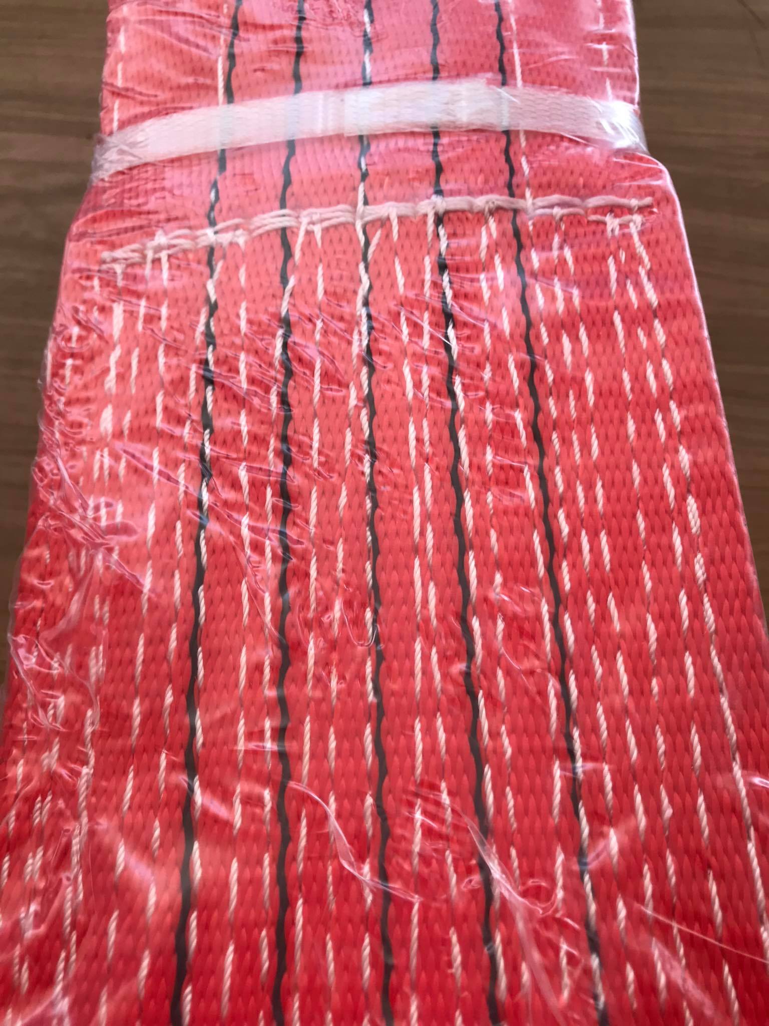 สายพานยกของขนาด 5 เมตร สีแดง หนา ทนทาน แข็งแรง สายสลิง ยกรถเครน สายยกของ อุปกรณ์ยกของหนักสลิงแบนแขวน สายลาก กว้าง 5 นิ้ว ยาว 5 เมตร ยกได้ 5 ตัน #09500