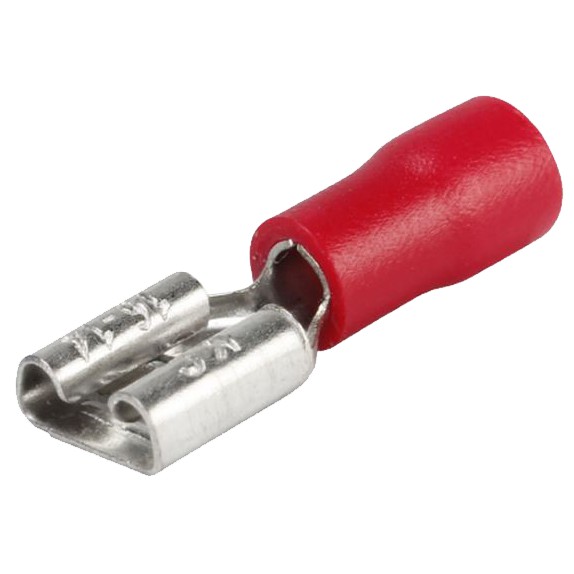 หางปลาแบบเสียบตัวเมีย FDD 1.25-187 สีแดง ขนาด 4.8mm.