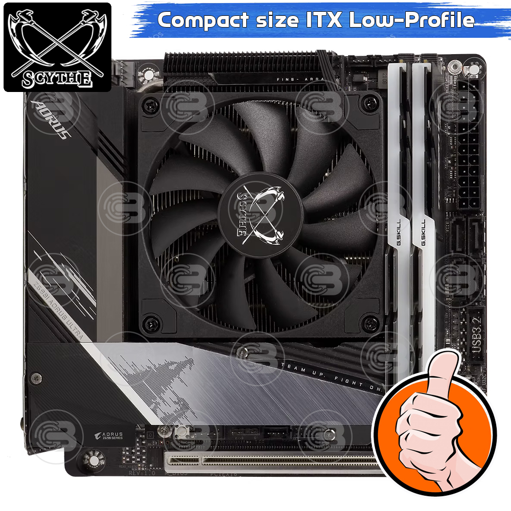 [CoolBlasterThai] SCYTHE SHURIKEN 3 Black Low-Profile CPU Cooler with 4 Heatpipes (AM5/LGA1851 Ready)