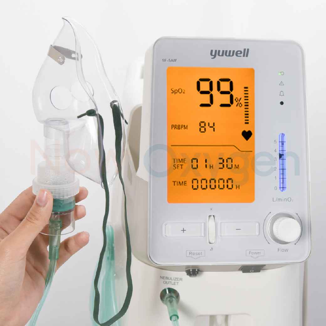 รุ่น 3 in 1 เครื่องผลิตออกซิเจน ขนาด 5 ลิตร Yuwell รุ่น 9F-5AW ประกันศูนย์ไทย 3 ปี