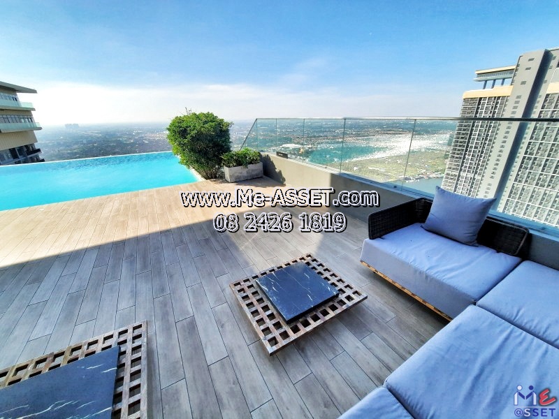 ขายคอนโดริมแม่น้ำเจ้าพระยา ใกล้รถไฟฟ้า ย่าน ตลาดต้นสัก แยกพระนั่งเกล้า สนามบินน้ำ : เดอะโพลิแทนรีฟ The Politan Rive : 31.12 ตร.เมตร