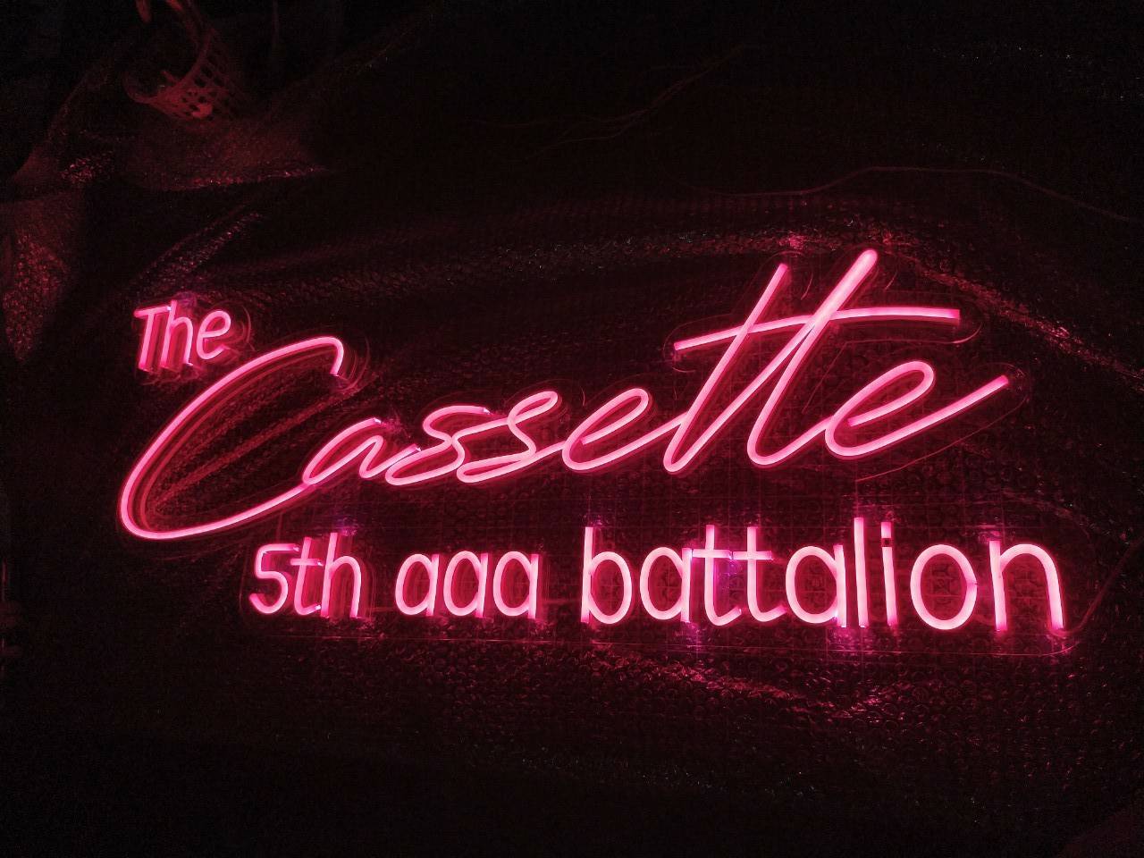 งานป้ายไฟนีออนดัด LED - the cassette 5th aaa battalion