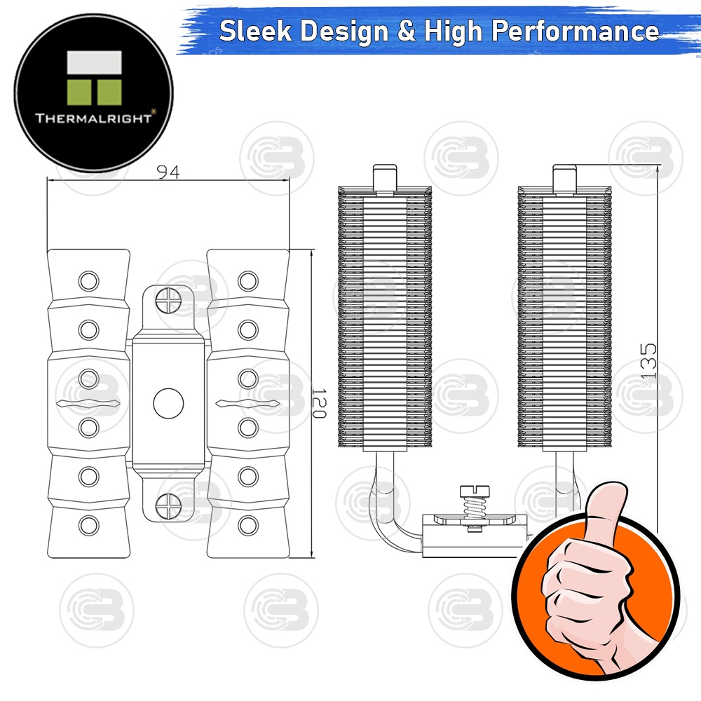 [CoolBlasterThai] Thermalright Silver Soul 135 White CPU Heat Sink (AM5/LGA1851 Ready)ประกัน 5 ปี