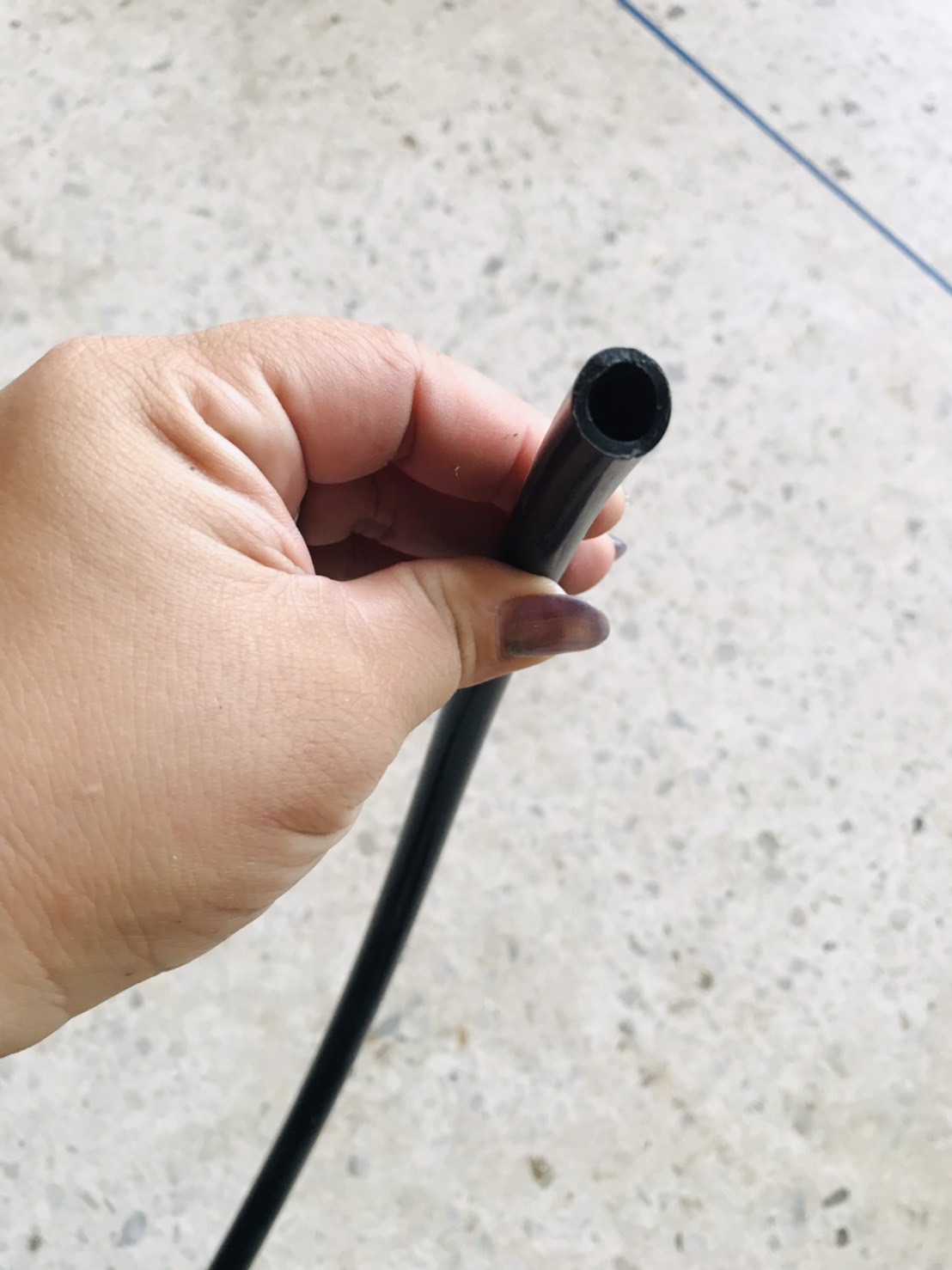 สายลม PU สีดำ ขนาด 6 มม. (Black PU air hose size 6 mm.) ยกม้วน #0615