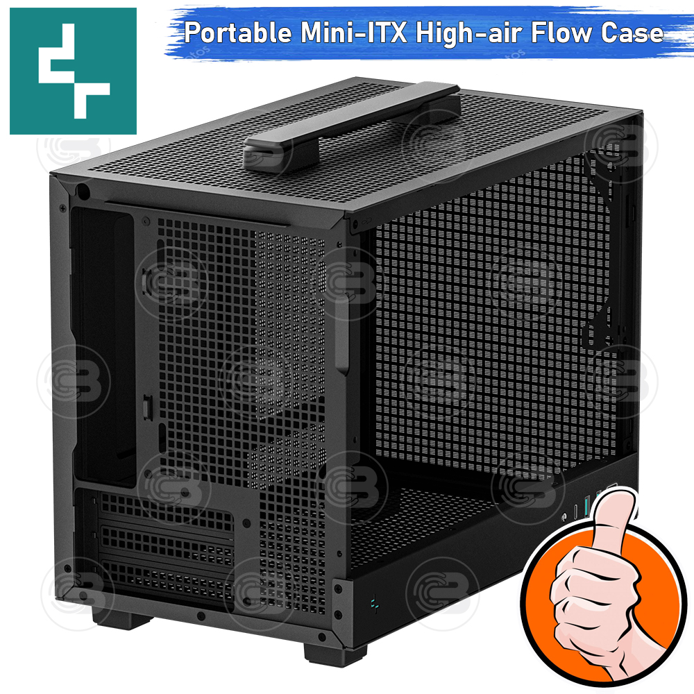 [CoolBlasterThai] DEEPCOOL CH160 Mini-ITX High-Airflow PC Case Black ประกัน 1 ปี