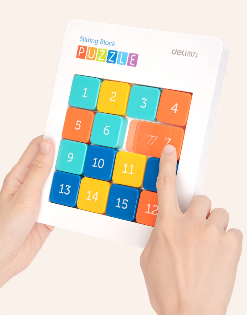เกมเรียงตัวเลข(แม่เหล็ก) Deli Sliding Block Puzzle ของแท้
