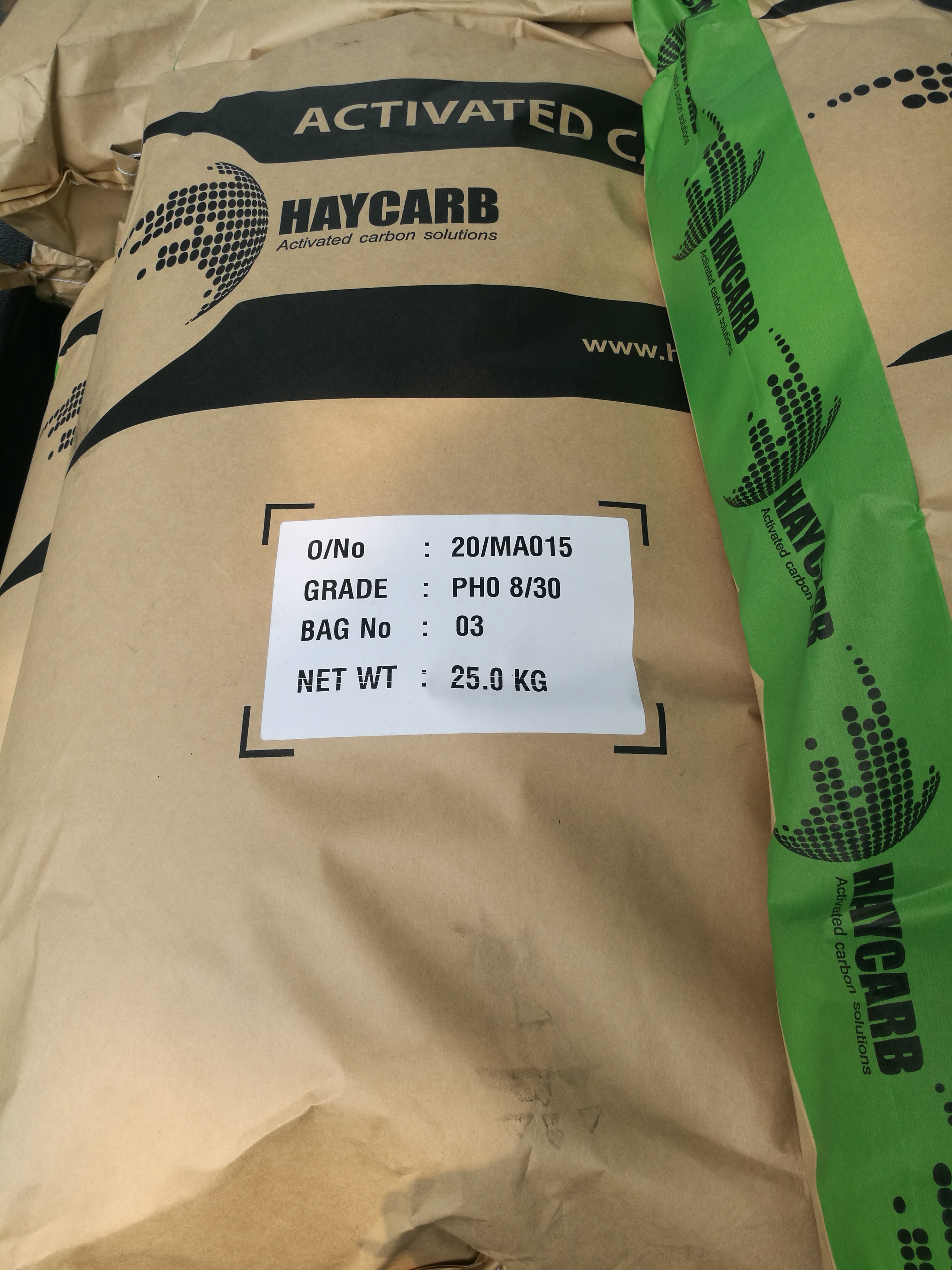 สารกรองน้ำคาร์บอน HAYCARB ID1050 กะลามะพร้าว (50ลิตร)