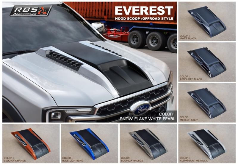 SCOOP สกู๊ปฝากระโปรงหน้า Next Gen Everest 2022 รุ่น RBS ทรงเล็ก