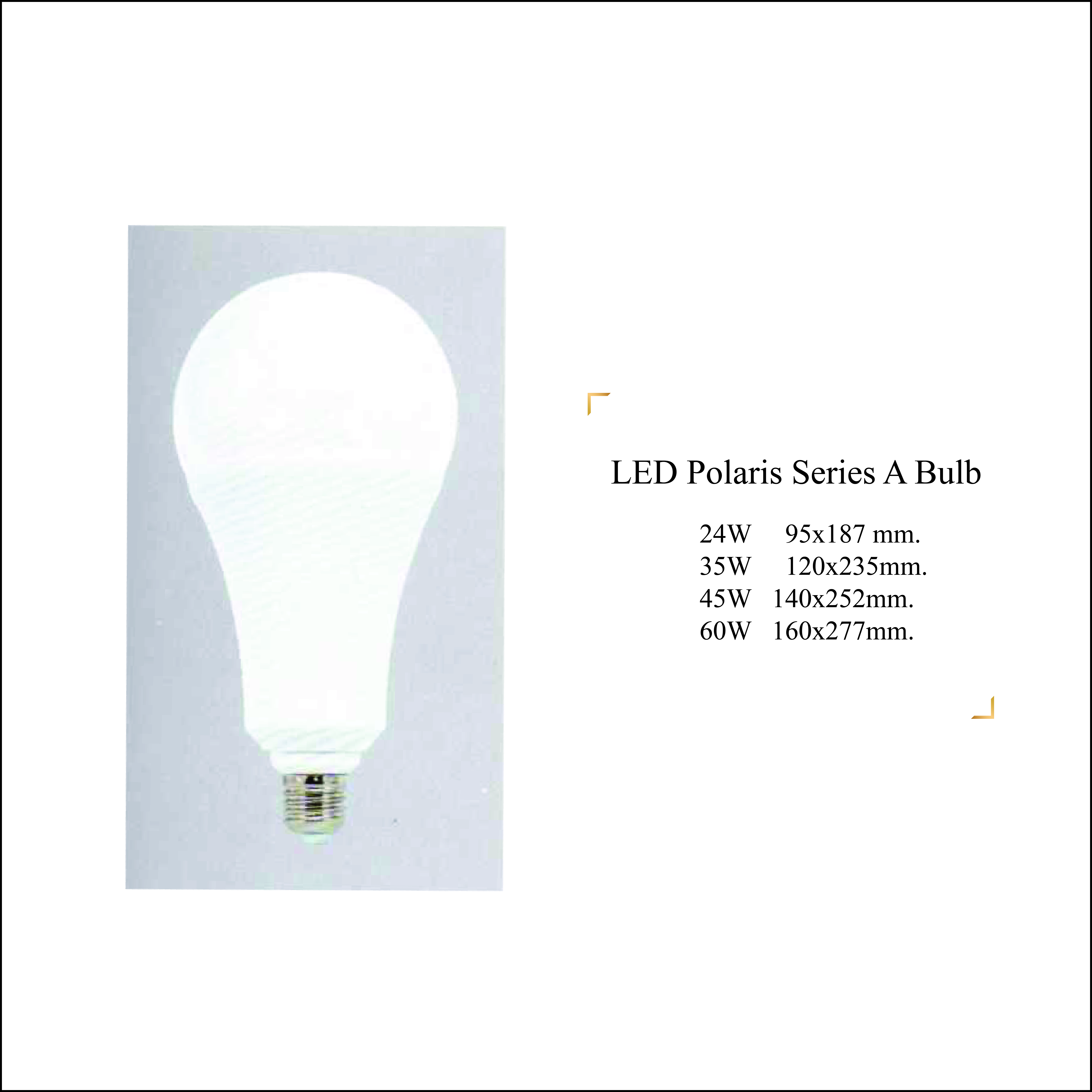 LED POLARIS SERIES A BULB