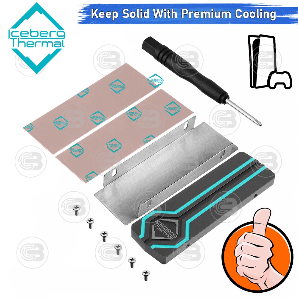 [CoolBlasterThai] Iceberg Thermal IceFLOE M.2 Heatsink 2280 SSD (Complatible with PS5) ประกัน 6 ปี