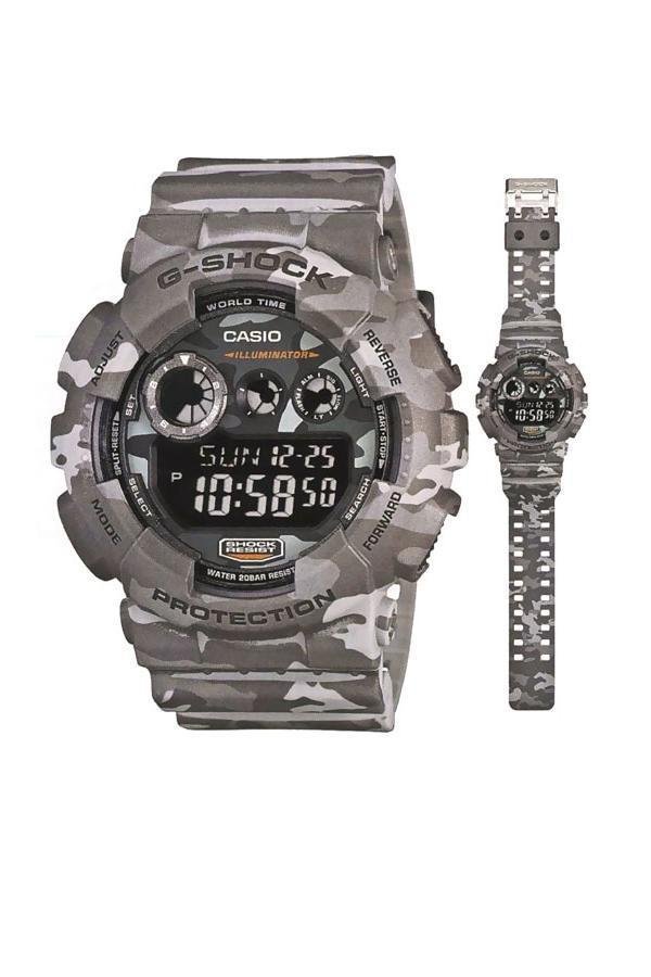 Casio Gents G-Shock Camouflage Limited Edition นาฬิกาข้อมือ สายเรซิ่น รุ่น GD-120CM-8DR - Grey