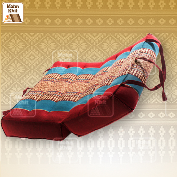 เบาะรองนั่ง เบาะรองนั่งพับเก็บได้ เบาะรองนั่งระนาดผ้าขิด สินค้า OTOP ขนาด 40x40x7Cm//Seat cushions Khit fabric