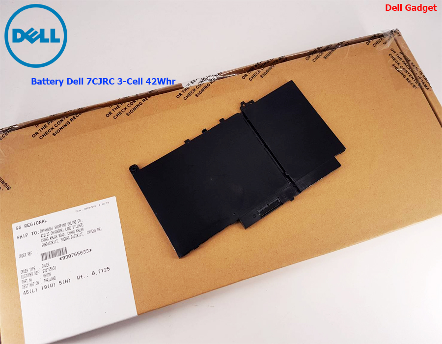 Battery Dell Latitude E7470 แท้ ตรงรุ่น 7CJRC 42Whr แบตเตอรี่โน๊ตบุ๊ค Dell e7470 ราคา พิเศษ รับประกันศูนย์ Dell Thailand